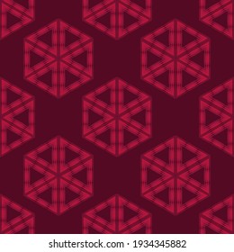 Shapes made of patterned triangles. Seamless background. Design with manual hatching. Textile. Ethnic boho ornament. Vector illustration for web design or print.