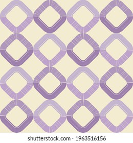 Shapes made of stripes. Mosaic with geometric shapes. Seamless pattern. Design with manual hatching. Textile. Ethnic boho ornament. Vector illustration for web design or print.