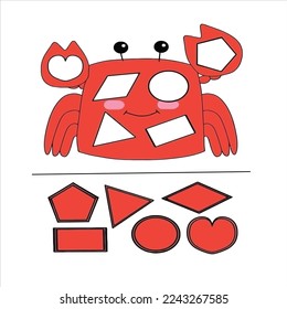 shapes match puzzles coloring page