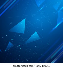 Formen auf dunkelblauem Hintergrund. Illustration Vectordesign-Konzept für digitale Technologie