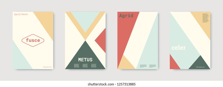 Shapes patterns. Blue, pink, gold, white, bright colorful set graphic design covers. Triangle design template. Cool geometric shape compositions. Triangle business design. Futuristic shapes patterns.