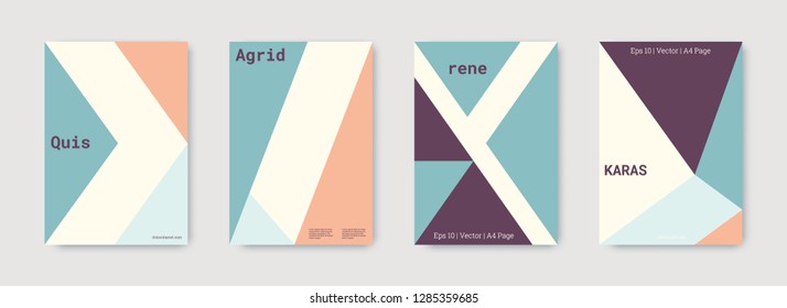 Shapes patterns. Blue, pink, gold, white, bright colorful set graphic design covers. Triangle design template. Cool geometric shape compositions. Triangle business design. Futuristic shapes patterns.