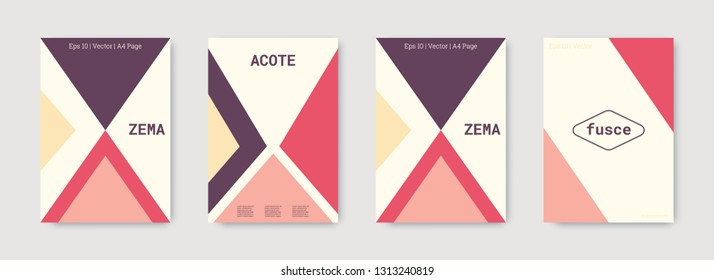 Shapes patterns. Blue, pink, gold, white, bright colorful set graphic design covers. Triangle design template. Cool geometric shape compositions. Triangle business design. Futuristic shapes patterns.