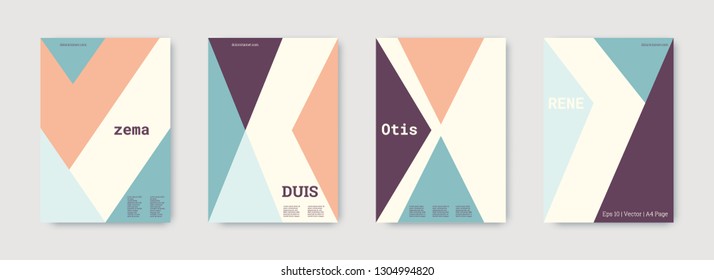 Shapes patterns. Blue, pink, purple, white, bright colorful set graphic design covers. Triangle design template. Cool geometric shape compositions. Triangle business design. Futuristic shapes pattern.