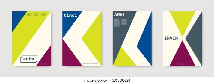 Shapes patterns. Blue, purple, gold, white, bright colorful set graphic design covers. Triangle design template. Cool geometric shape compositions. Triangle business design. Futuristic shapes pattern.