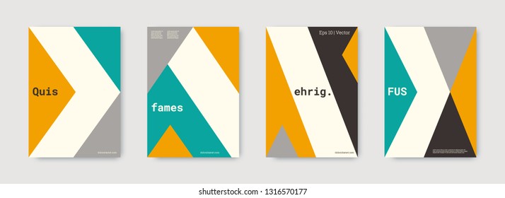 Shapes patterns. Green, gold, black, bright colorful set graphic design covers. Triangle design template. Cool geometric shape compositions. Triangle business design. Futuristic shapes patterns.