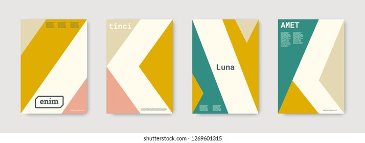 Shapes patterns. Green, pink, gold, white, bright colorful set graphic design covers. Triangle design template. Cool geometric shape compositions. Triangle business design. Futuristic shapes patterns.