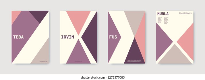 Shapes patterns. Pink, violet, white, bright colorful set graphic design covers. Triangle design template. Cool geometric shape compositions. Triangle business design. Futuristic shapes patterns.