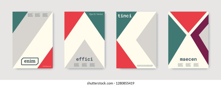 Shapes patterns. Purple, pink, gold, white, bright colorful set graphic design covers. Triangle design template. Cool geometric shape compositions. Triangle business design. Futuristic shapes pattern.