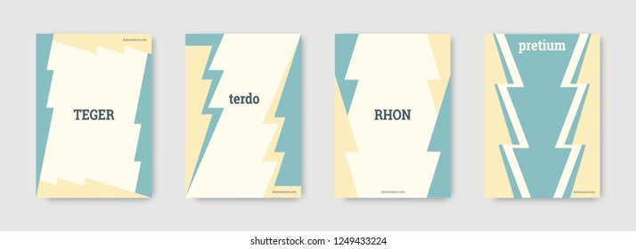 Shapes patterns. Turquoise, gold, white, bright colorful set graphic design covers.