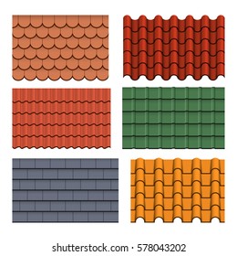 Shapes or profiles of roof tiles