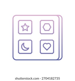 Shapes Puzzle vector icon stock illustration