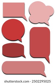 shapes with shadows, for text, messages in vector