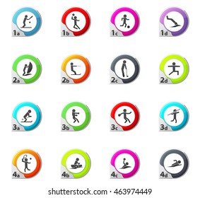Shapes Sports web icons for user interface design