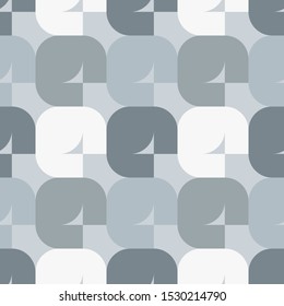 Shapes of squares with rounded corners. Seamless geometric background. Vector illustration for web design or print.