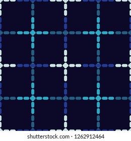 The shapes of stripes and dashes. Cage. Trendy seamless pattern designs. Vector geometric background. Can be used for wallpaper, textile, invitation card, wrapping, web page background.