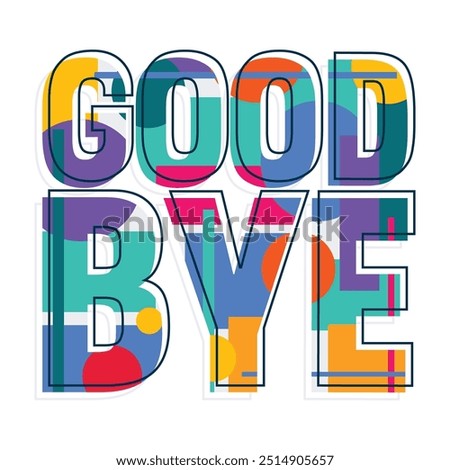 Shapes and text. Colourful typography.