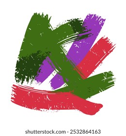 The shapes in this image are irregular and appear to be brush strokes or paint strokes. These shapes create a sense of movement and dynamics.