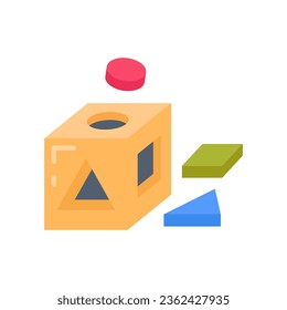 Shapes toy icon in vector. Illustration