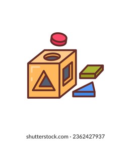 Shapes toy icon in vector. Illustration