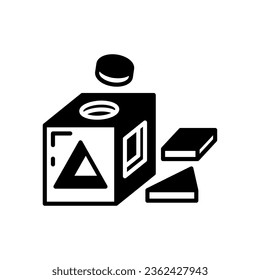Shapes toy icon in vector. Illustration