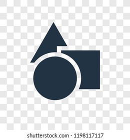 Shapes toy vector icon isolated on transparent background, Shapes toy transparency logo concept
