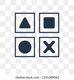 Shapes vector icon isolated on transparent background, Shapes transparency concept can be used web and mobile