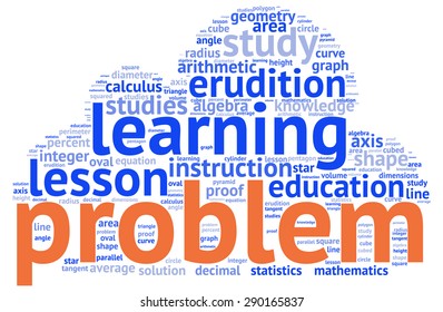 Shapes and vocabulary, math tag word cloud background