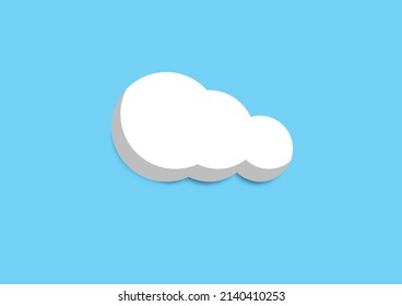 shapes of white clouds on a blue background 