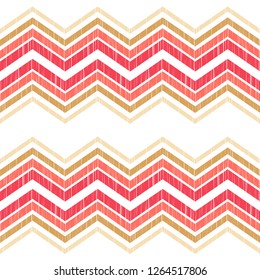 The shapes of zigzags with the old texture. Trendy seamless pattern designs. Vector geometric background. Can be used for wallpaper, textile, invitation card, wrapping, web page background.