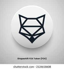 Shapeshift Fox Token (FOX) cryptocurrency logo symbol vector illustration template Can be used in Banners, posters, icons, stickers, badges, labels and print designs.