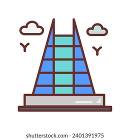 Icono de la barra en vector. Ilustración