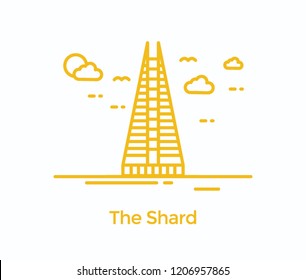 The shard is a london famous skyscraper tower 