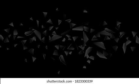 Shards of broken glass. Abstract explosion. Vector background