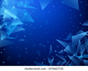 Shards of broken glass. Abstract explosion. Vector illustration