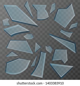 Shards of broken glass vector design illustration isolated on background