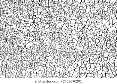 Shards. Cracked surface.  Broken glass. Vector illustration. Monochrome background of coarse soil