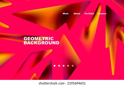 Shards shape composition abstract background. Web page for website or mobile app wallpaper