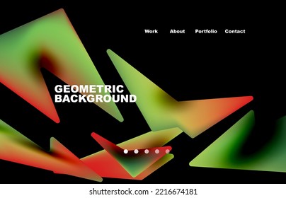 Shards shape composition abstract background. Web page for website or mobile app wallpaper