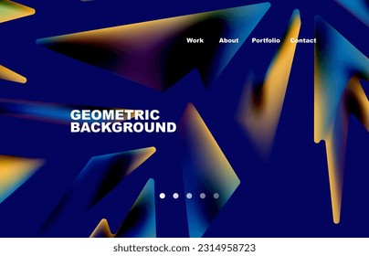 Shards shape composition abstract background. Web page for website or mobile app wallpaper