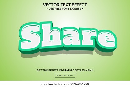 Share 3D editable text effect template