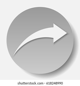 share 3d vector icon with shadow on a round button