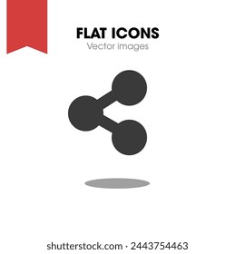 share alt square Icon. Flat style design isolated on white background. Vector illustration
