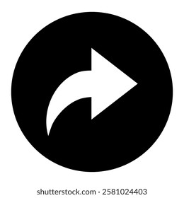 Share arrow button icon. Share link icon. Flat style symbol vector illustration editable isolated design.