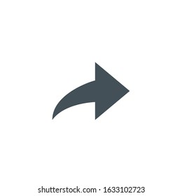 Share arrow icon isolated on the white background
