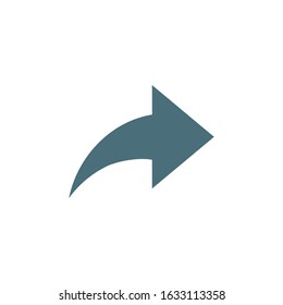 Share arrow icon isolated on the white background