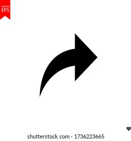 Share arrow icon vector, sign
