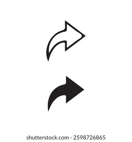 Share arrow symbol collection. Vector illustration Eps 10
