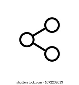 Share black linear vector icon