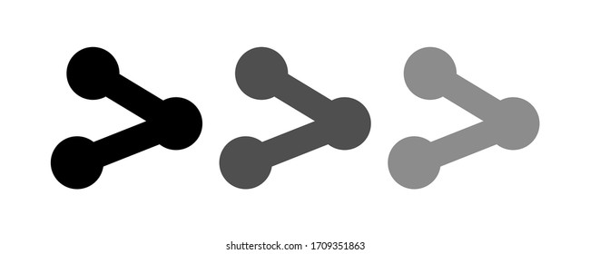 Share black solid social symbol.